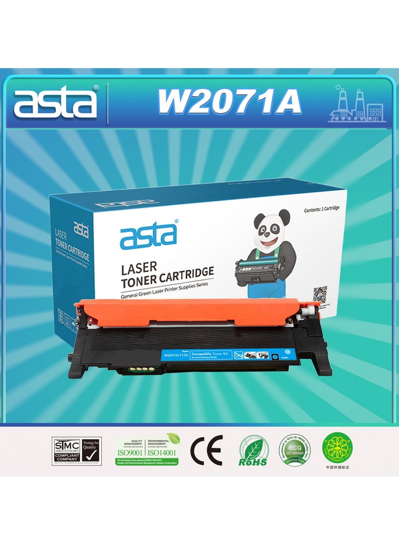 استا حبر ASTA W2071A 117A 178nw 179fnw متوافق مع طابعة ليزر ملونة 150a W 2071 117 A 178 179 150 nw fnw سماوي C خرطوشة حبر Laserjet pr Office مستهلك استبدال عالي الجودة - Image 1